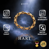 Emrys Bracelet HART Real Titanium Gelang Rantai Anti Karat Pria dan Wanita