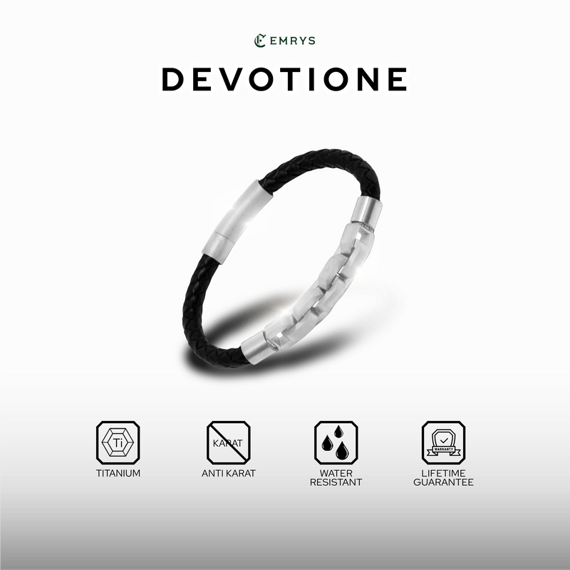 Emrys DEVOTIONE Real Leather Gelang Kulit Asli Pria Wanita