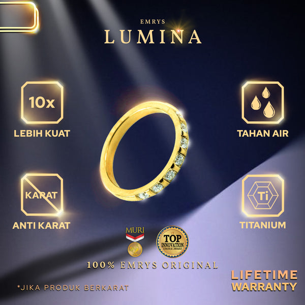 Emrys Ring LUMINA Anti Karat Cincin Titanium Wanita