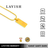 Emrys Liontin Set LAVISH Real Titanium Anti Karat Kalung Titanium Pria Wanita