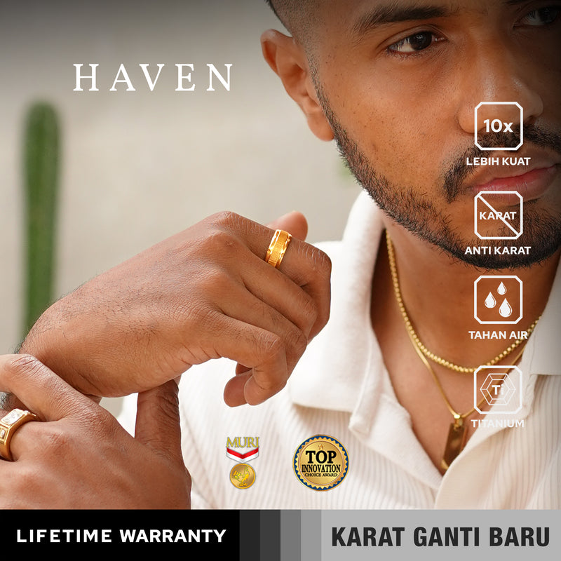 Emrys HAVEN Premium Ring Cincin Titanium Pria Wanita