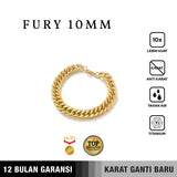 Emrys Premium Fury 10mm BRACELET Real Titanium GELANG Anti Karat Pria Wanita
