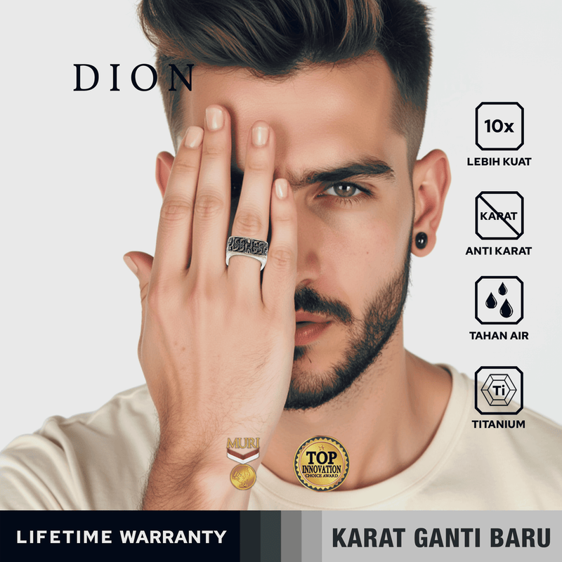 Emrys DION Premium Ring Cincin Titanium Pria Wanita