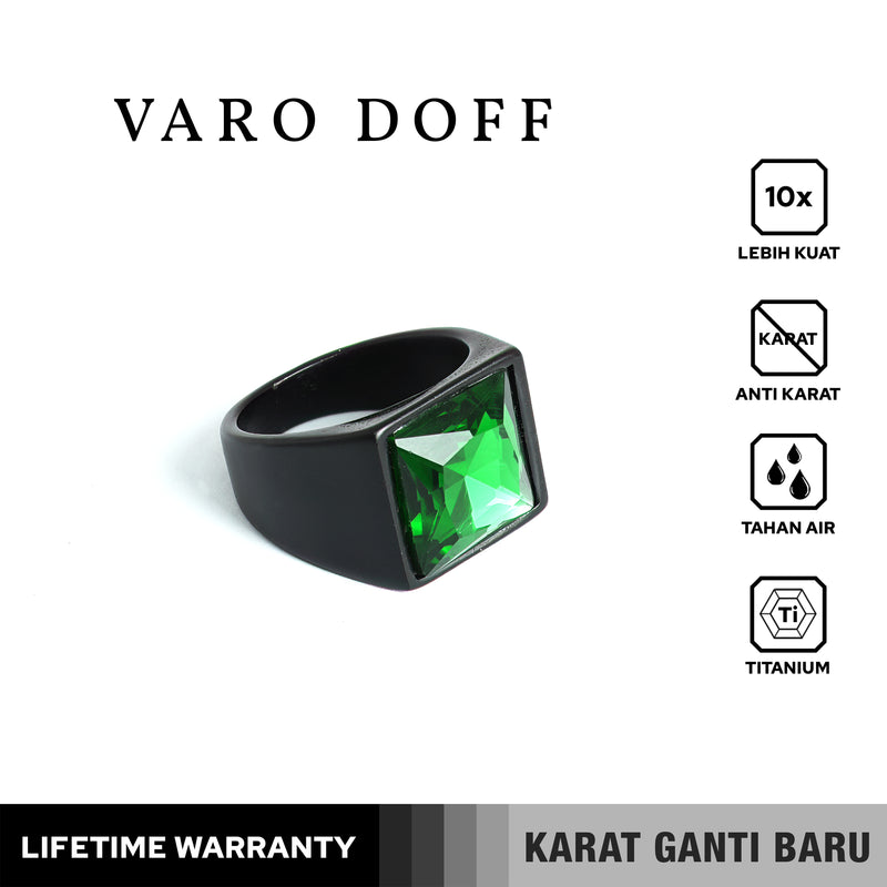 Emrys Premium Ring VARO DOFF Real Titanium Anti Karat Cincin Titanium Pria Wanita