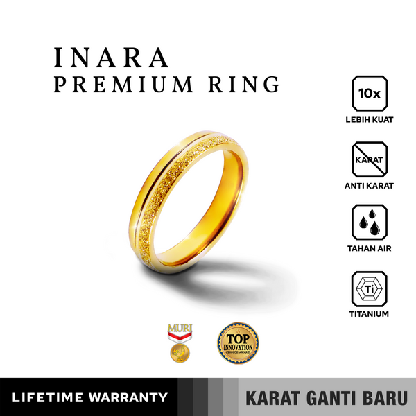 Emrys Premium Ring INARA Real Titanium Anti Karat Cincin Titanium Pria Wanita