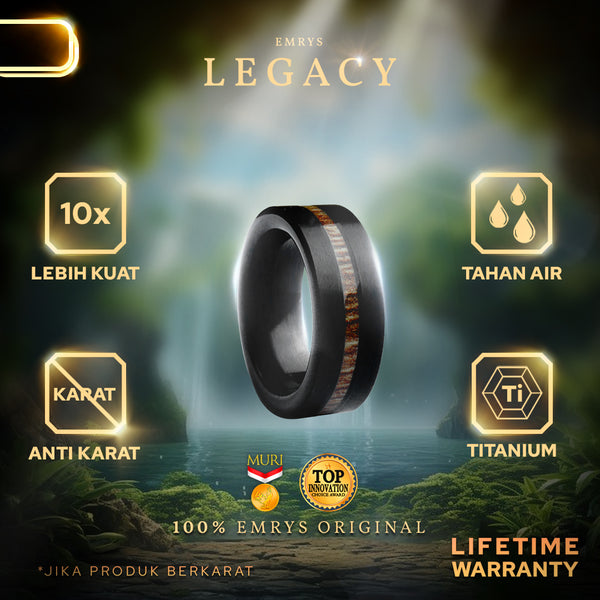 Emrys LEGACY Premium Ring Cincin Titanium Pria Wanita