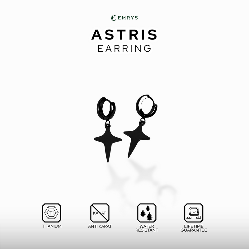 Emrys ASTRIS ANTING Tindik Titanium Anti Karat Pria dan Wanita