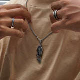 Emrys Liontin Set ZEPHYR Real Titanium Anti Karat Kalung Titanium Pria Wanita