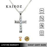 Emrys Liontin Set KAIROZ Titanium Anti Karat Kalung Liontin Salib Titanium Pria Wanita