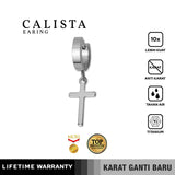 Emrys CALISTA Salib Anting Tindik TITANIUM Anti Karat Pria dan Wanita