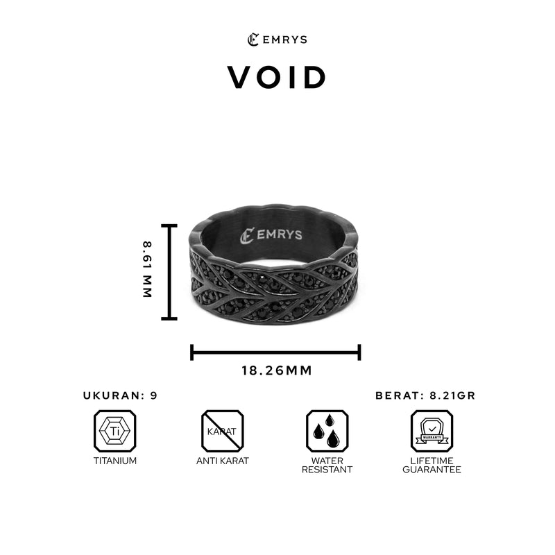 Emrys Premium Ring VOID Real Titanium Anti Karat Cincin Titanium ...