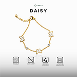 Emrys Bracelet DAISY Gelang Rantai Serut Real Titanium Anti Karat  Wanita