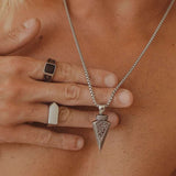 Emrys Liontin Set CODE Real Titanium Anti Karat Kalung Titanium Pria Wanita