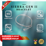 Emrys Premium Bracelet SIERRA GEN II Real Anti Karat Gelang Titanium Pria dan Wanita