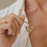 Emrys Liontin Set MOON KNIGHT Real Titanium Anti Karat Liontin Titanium Pria Wanita