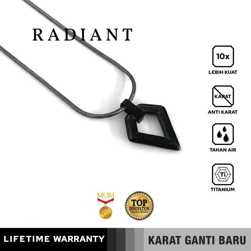 Emrys Liontin Set RADIANT Kalung Liontin Titanium Anti Karat Pria Wanita