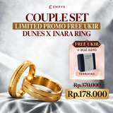 Emrys COUPLE SET LIMITED PROMO Ring Bundle DUNES + INARA Premium Cincin Couple Titanium Pria Wanita FREE UKIR NAMA