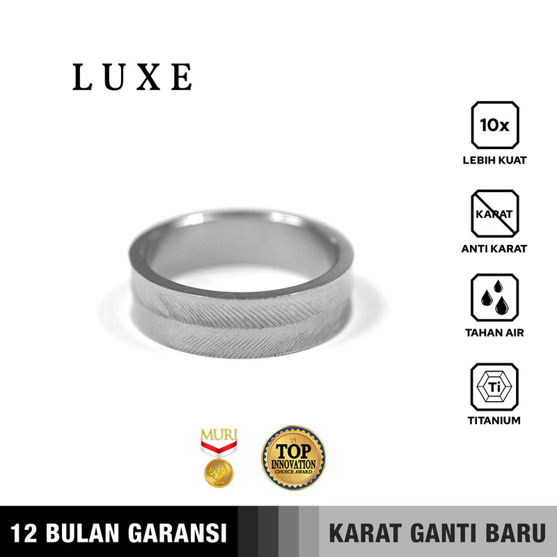 Emrys Premium Ring LUXE  Real Titanium Anti Karat Cincin Pria Wanita