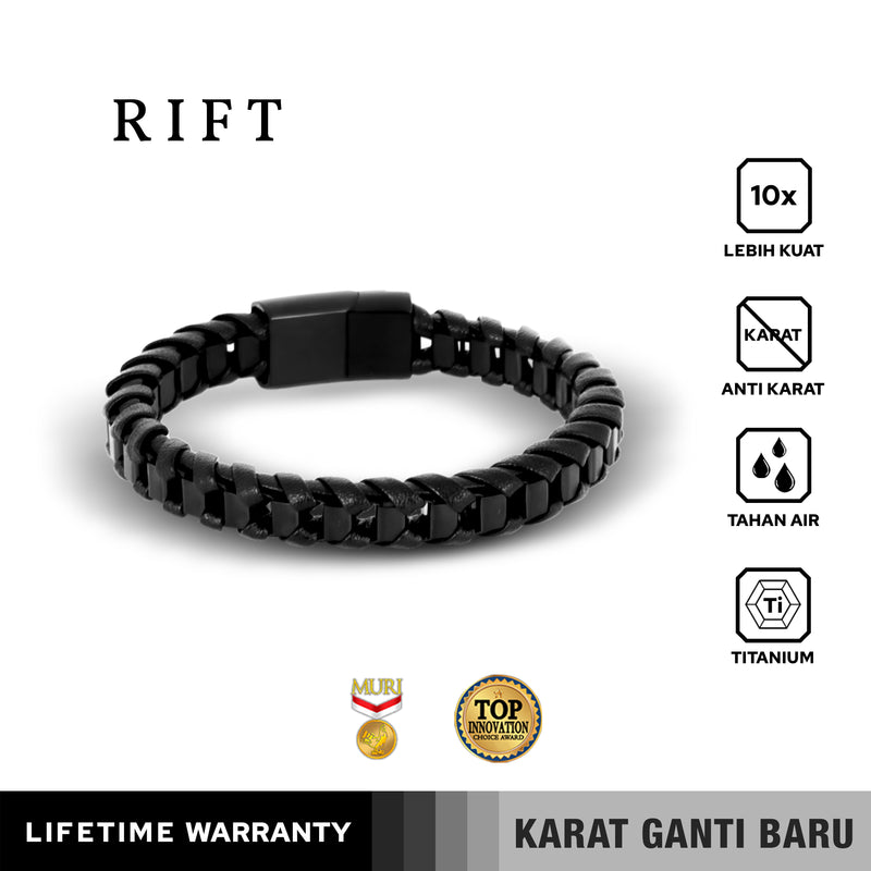 Emrys RIFT Bracelet Real Leather Gelang Kulit Pria Wanita