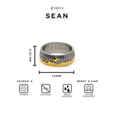 Emrys Premium Ring SEAN Real Titanium Anti Karat Cincin Titanium Pria Wanita
