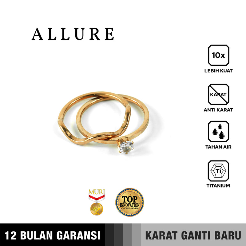 Emrys Ring ALLURE Anti Karat Cincin Titanium Wanita