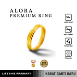 Emrys Premium Ring ALORA Real Titanium Anti Karat Cincin Titanium Pria Wanita