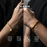 Emrys Bundling Charm X Bracelet Titanium Anti Karat Gelang Titanium Pria Wanita