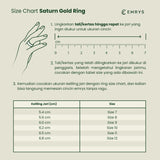 Emrys Premium Ring SATURN New Colour  Real Titanium Anti Karat Cincin Pria Wanita