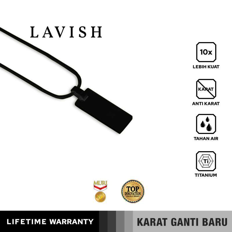 Emrys Liontin Set LAVISH Real Titanium Anti Karat Kalung Titanium Pria Wanita