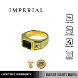 Emrys Premium Ring IMPERIAL Real Titanium Anti Karat Cincin Titanium Pria Wanita