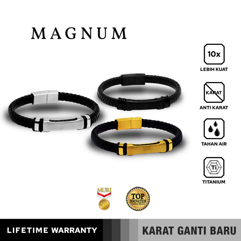 Emrys MAGNUM Bracelet Real Leather Gelang Kulit Pria Wanita