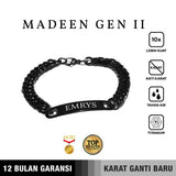 Emrys Premium MADEEN GEN II Real Titanium GELANG Anti Karat Pria Wanita