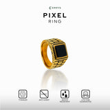 Emrys PIXEL Premium Ring Cincin Titanium Pria Wanita Anti Karat Tahan Air