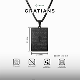 Emrys Liontin Set GRATIANS Real Titanium Anti Karat Kalung Titanium Pria Wanita