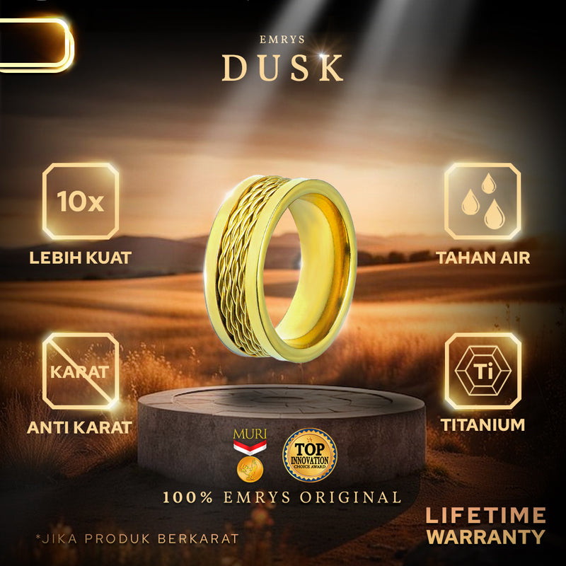 Emrys DUSK Premium Ring Cincin Titanium Pria Wanita