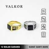 Emrys Premium Ring VALKOR Real Titanium Anti Karat Cincin Titanium Pria Wanita