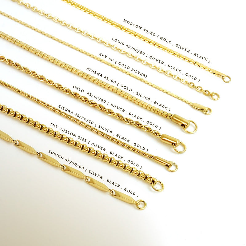 Emrys Liontin Set ADAM Real Titanium Anti Karat Kalung Titanium Pria Wanita