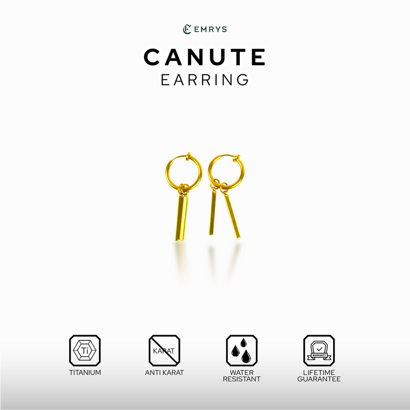 Emrys CANUTE ANTING Jepit Titanium Anti Karat Pria dan Wanita