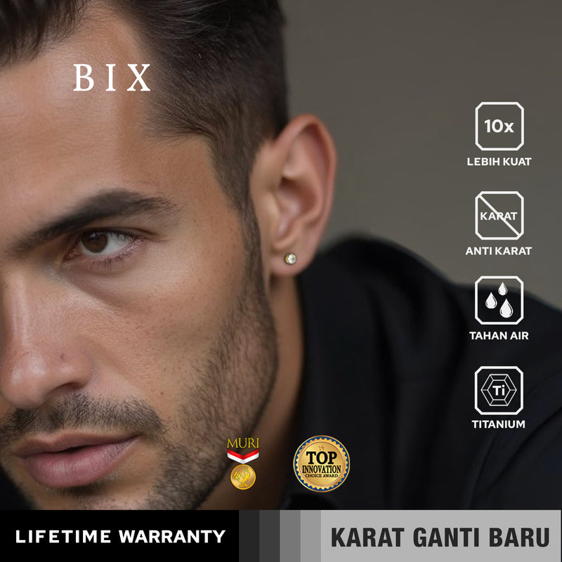 Emrys BIX ANTING Tindik Titanium Anti Karat Pria dan Wanita
