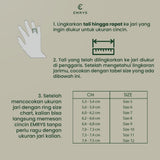 Emrys Premium Ring CLARIS Real Titanium Anti Karat Cincin  Pria Wanita