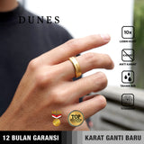 Emrys Premium Ring DUNES  Real Titanium Anti Karat Cincin Pria Wanita
