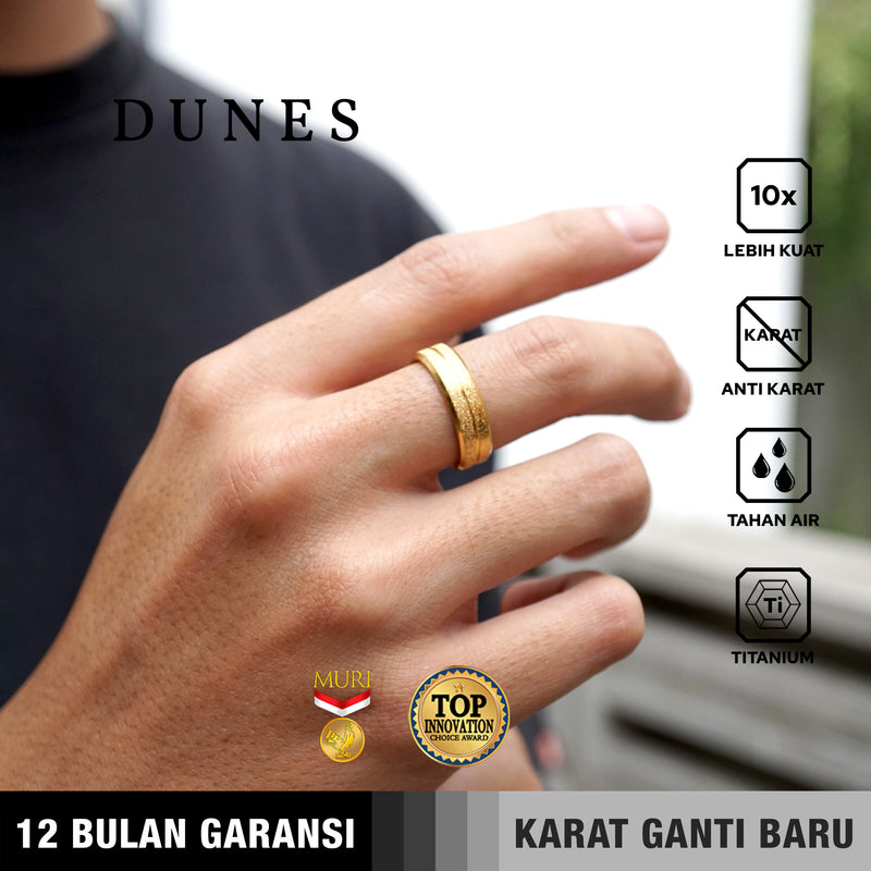 Emrys Premium Ring DUNES  Real Titanium Anti Karat Cincin Pria Wanita