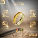 Emrys Premium Ring DUNES  Real Titanium Anti Karat Cincin Pria Wanita