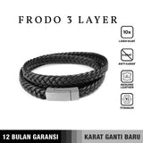 Emrys FRODO 3 LAYER Bracelet Real Leather Gelang Kulit Pria Wanita
