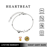 Emrys Bracelet HEARTBEAT Real Titanium Gelang Rantai Anti Karat Pria dan Wanita