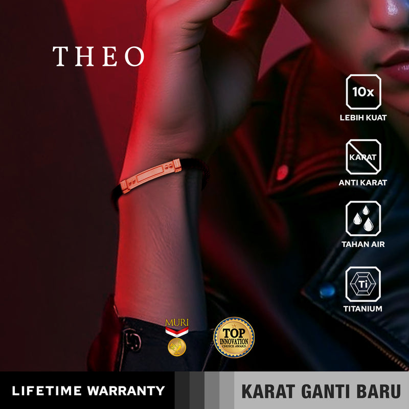 Emrys THEO Bracelet Real Leather Gelang Kulit Pria dan Wanita