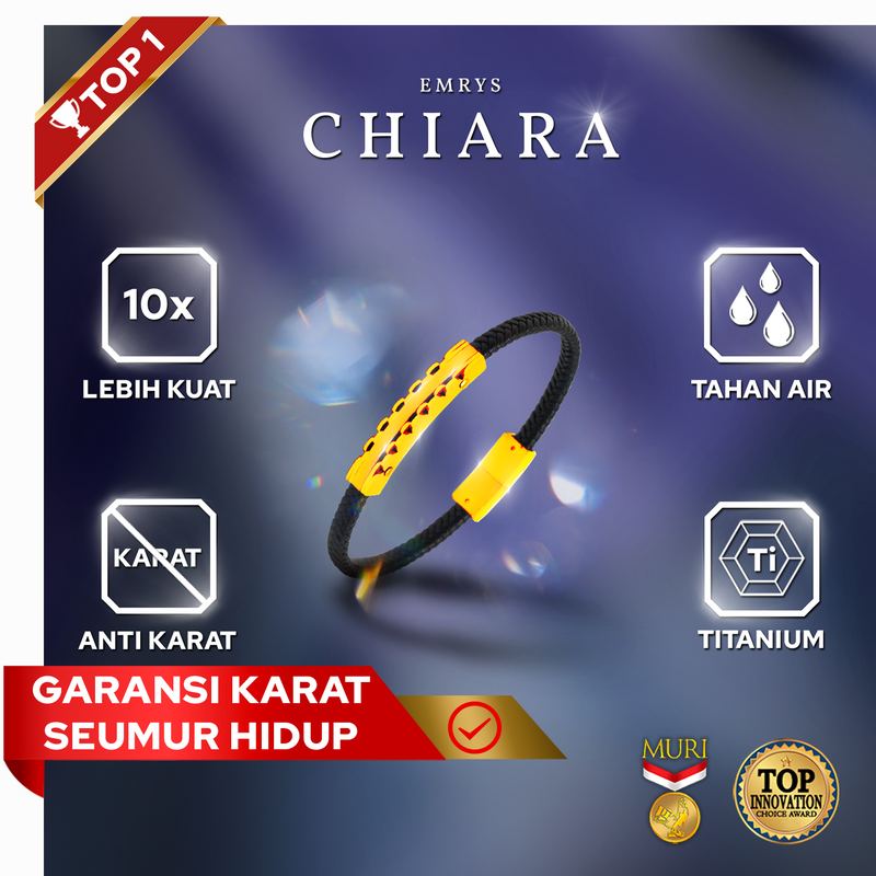 Emrys CHIARA Bracelet Real Leather Gelang Kulit Pria dan Wanita
