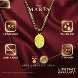 Emrys Liontin set MARIA Necklace Titanium Anti Karat Pria Wanita