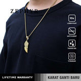 Emrys Liontin Set ZEPHYR Real Titanium Anti Karat Kalung Titanium Pria Wanita