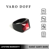 Emrys Premium Ring VARO DOFF Real Titanium Anti Karat Cincin Titanium Pria Wanita